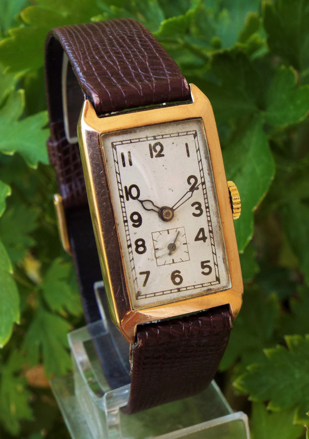 Mid-size 9ct rose gold wrist watch, 1928 View II