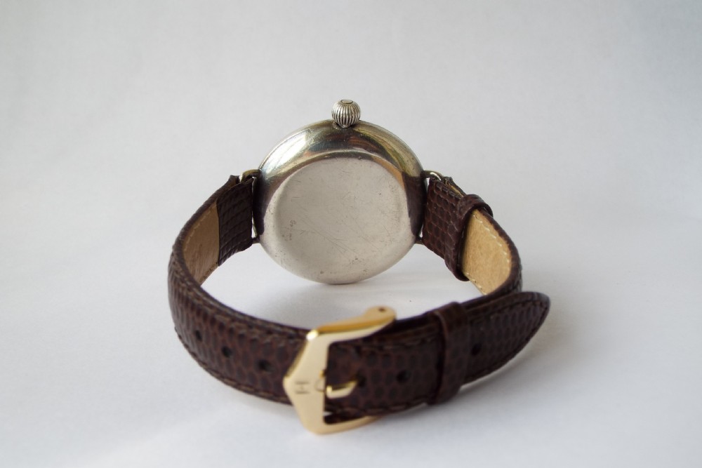 Gents silver Bravingtons Renown wrist watch, 1929 View IV