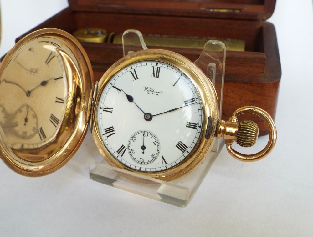Waltham Traveler full hunter pocket watch, 1918