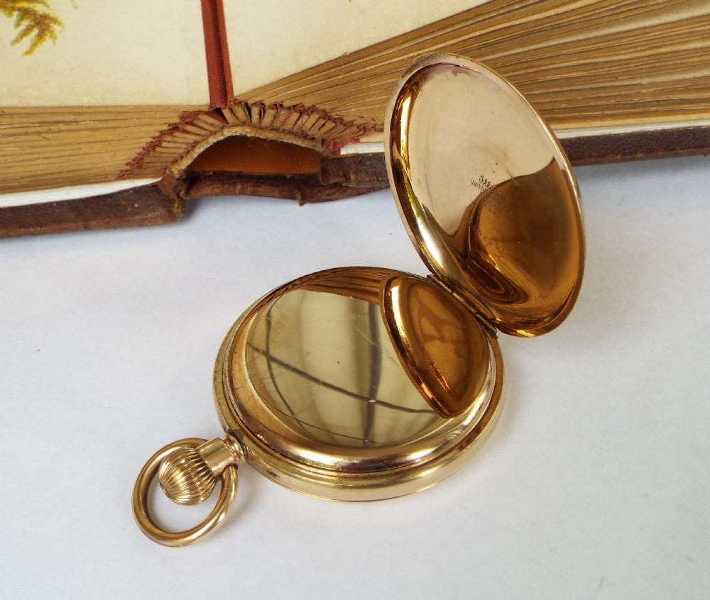 Waltham “Russell” full hunter pocket watch,  1918 View V