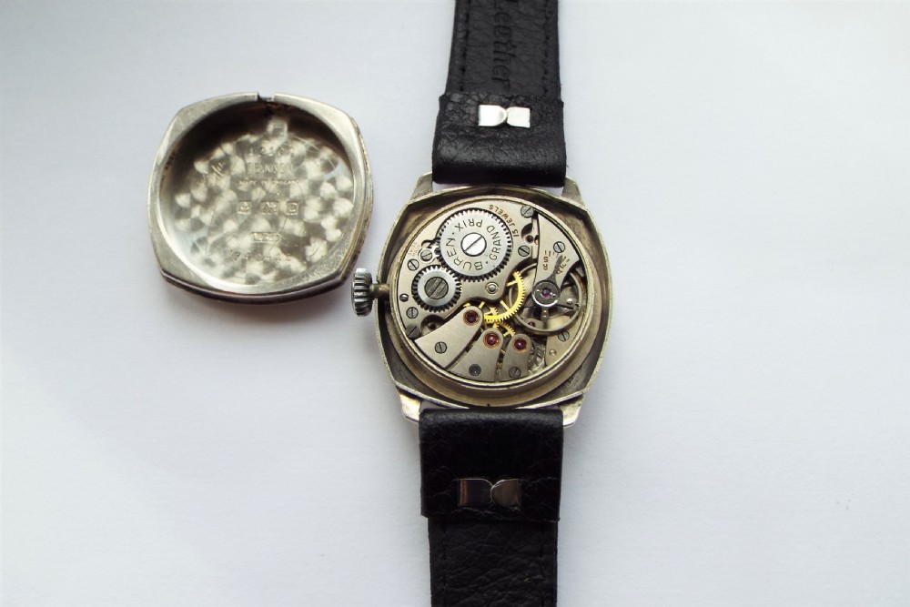 1950s silver Buren Grand Prix wrist watch View V