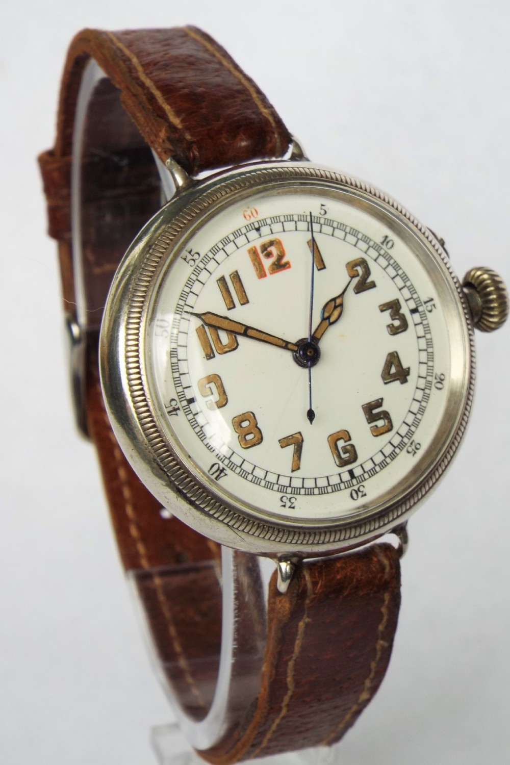 Gents 1915 silver Stauffer officer's watch View II