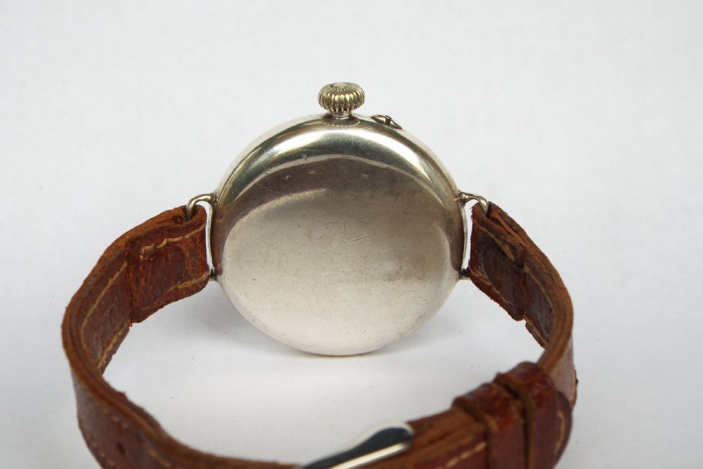 Gents 1915 silver Stauffer officer's watch View III