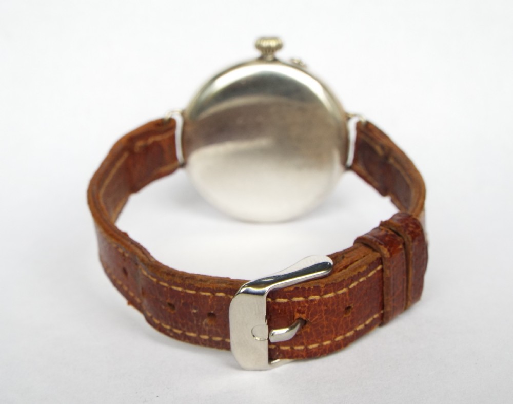 Gents 1915 silver Stauffer officer's watch View IV