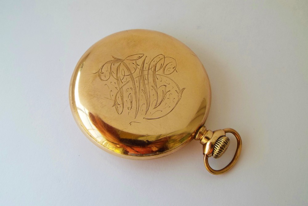 Antique Waltham pocket watch, 1918 View III