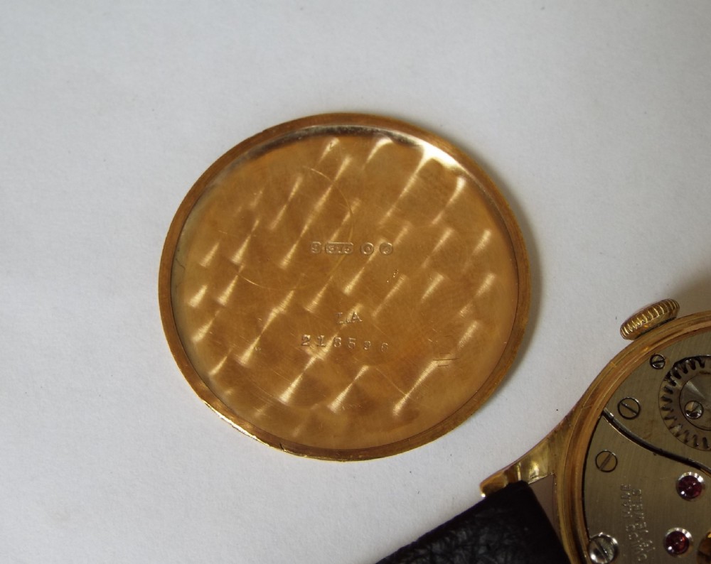 Gents 9 carat gold Record wrist watch, 1958 View VI
