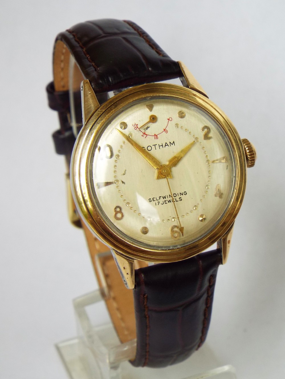 Gents 1950s Gothamatic wrist watch, power reserve View II