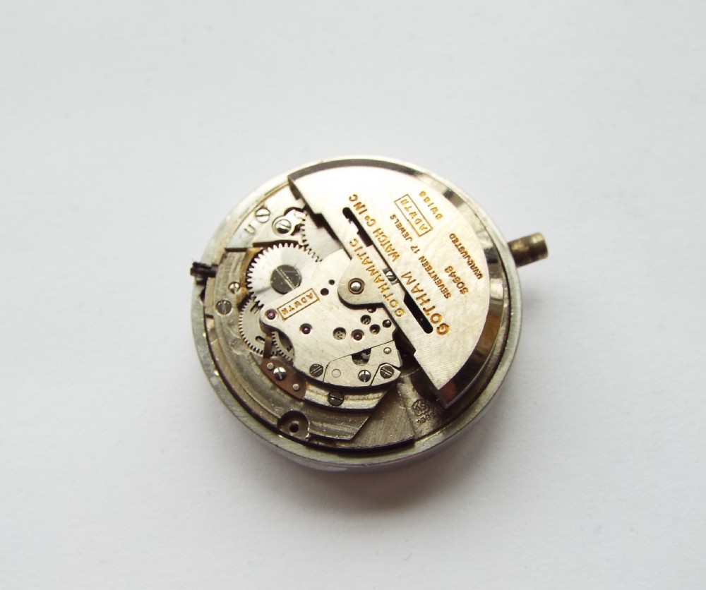 Gents 1950s Gothamatic wrist watch, power reserve View VI