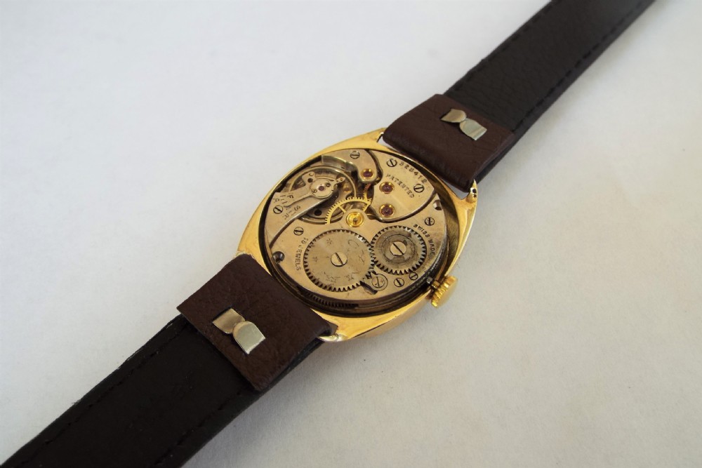 Gents 9 carat gold Cyma wrist watch, 1938 View VI