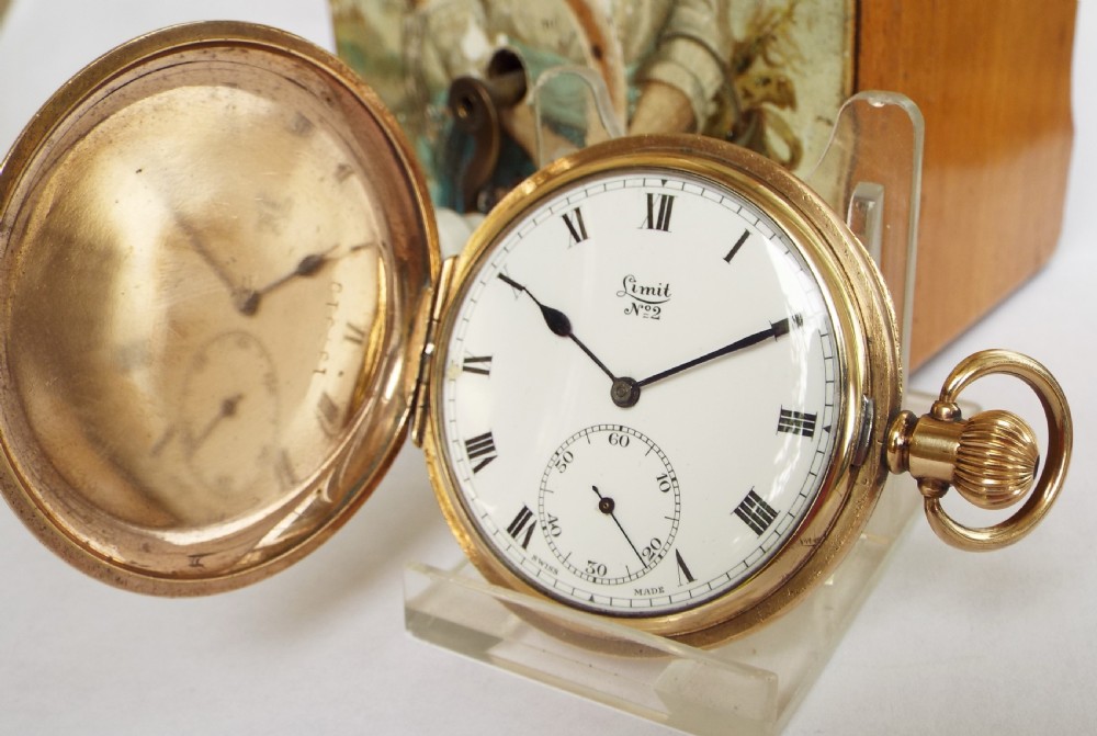 An antique Limit No 2 full hunter pocket watch, circa 1910s.