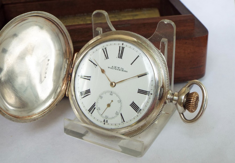 Silver Waltham Riverside hunter pocket watch, 1903 View II