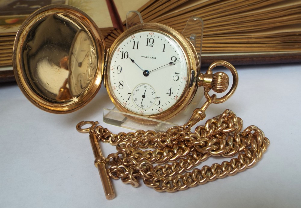 Antique Waltham P S Bartlett hunter pocket watch View II