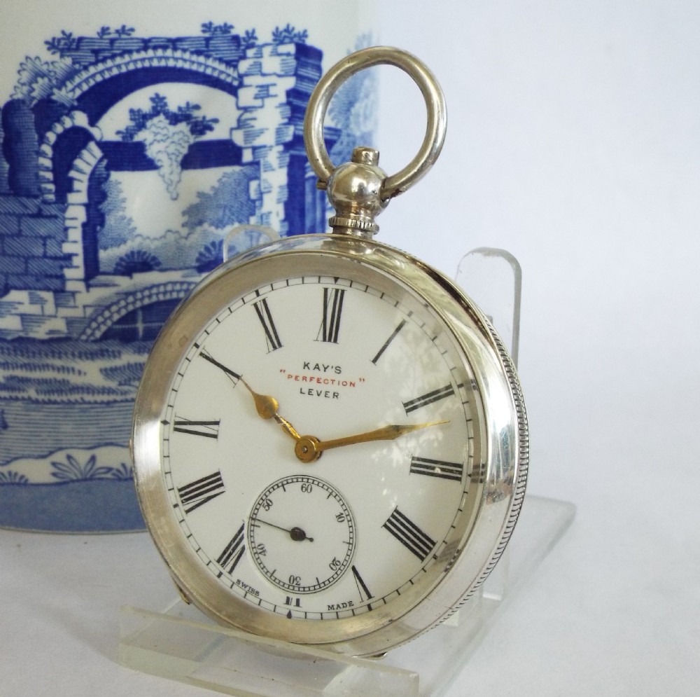 Antique silver Kays Perfection Lever pocket watch