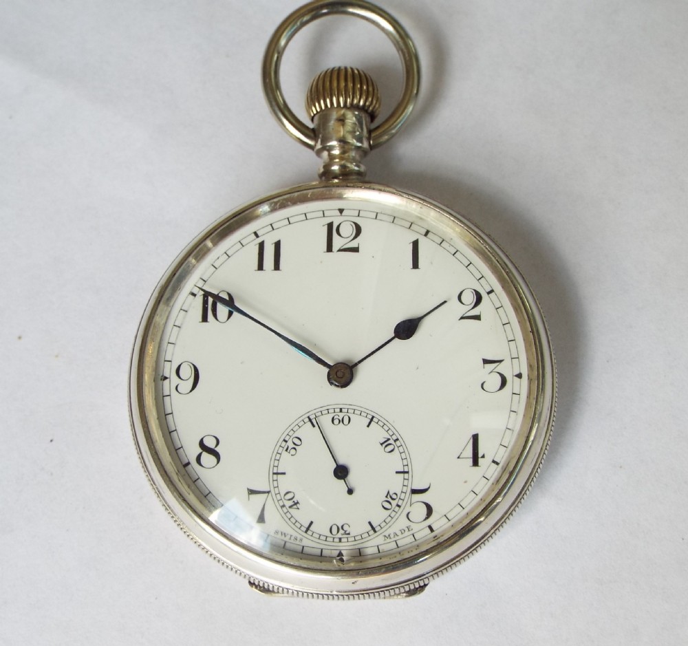 1940s Astoria silver pocket watch by Cyma View II