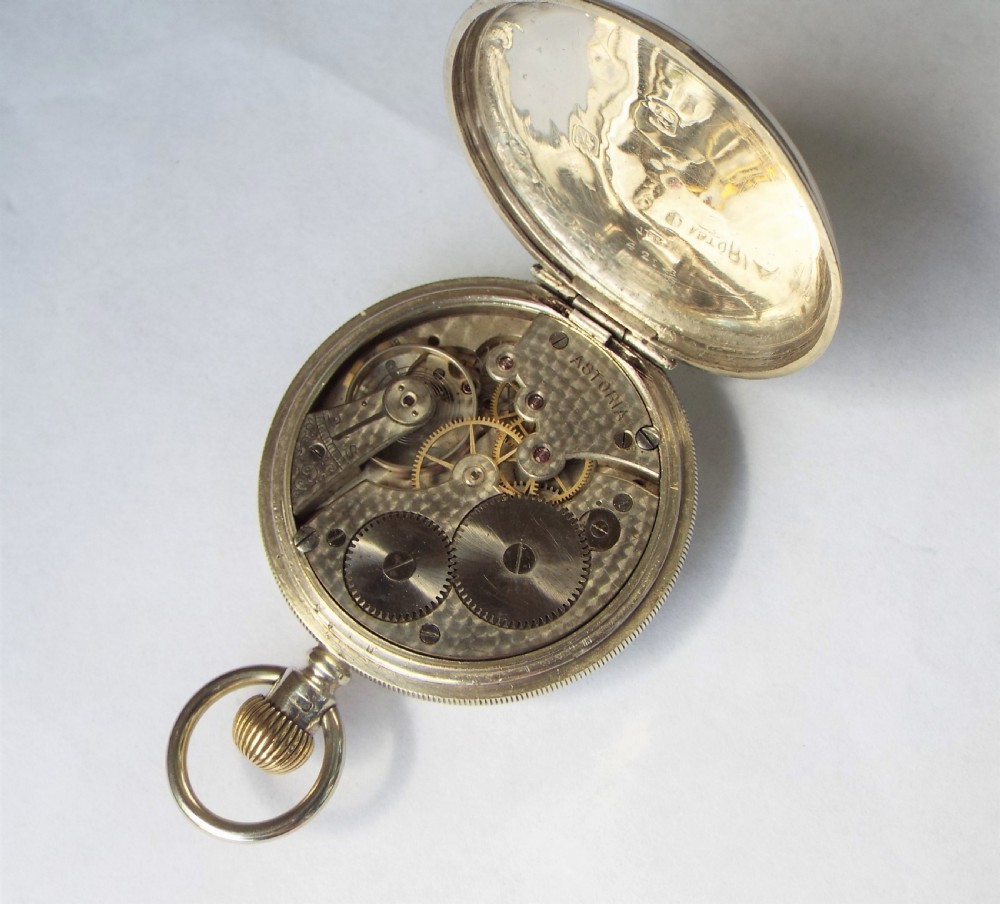 1940s Astoria silver pocket watch by Cyma View III