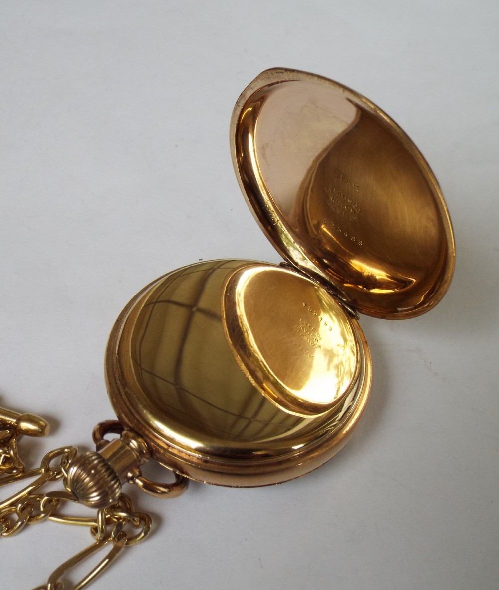 1930s Cyma pocket watch and chain View IV