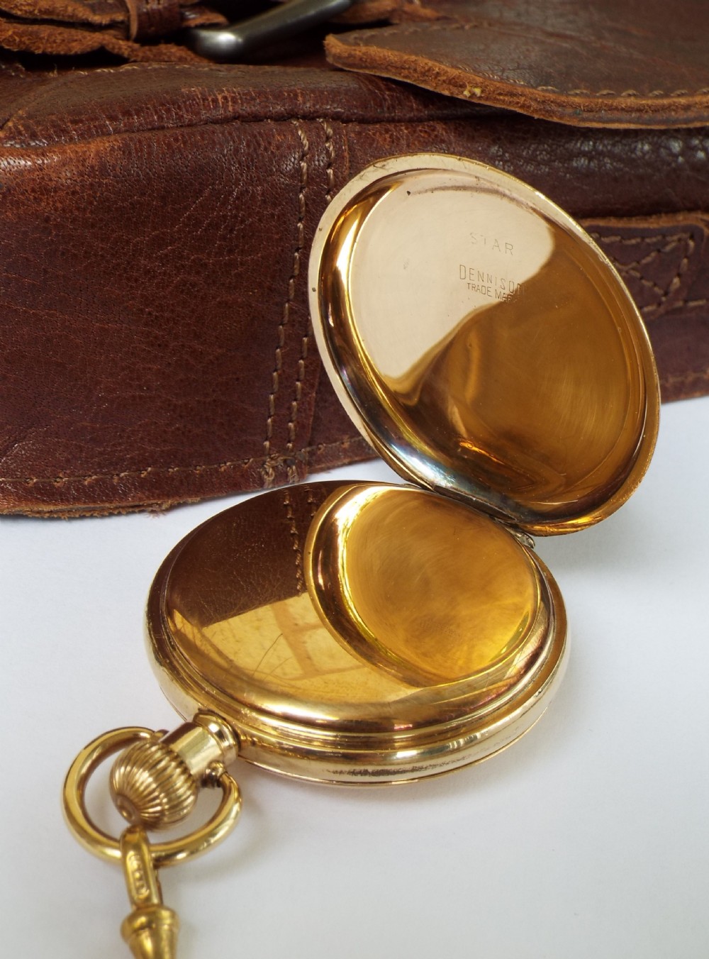 Antique Waltham half hunter pocket watch and chain View IV