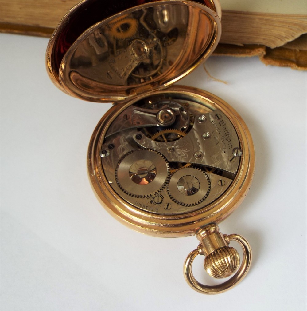 Waltham half hunter pocket watch, 1930 View IV