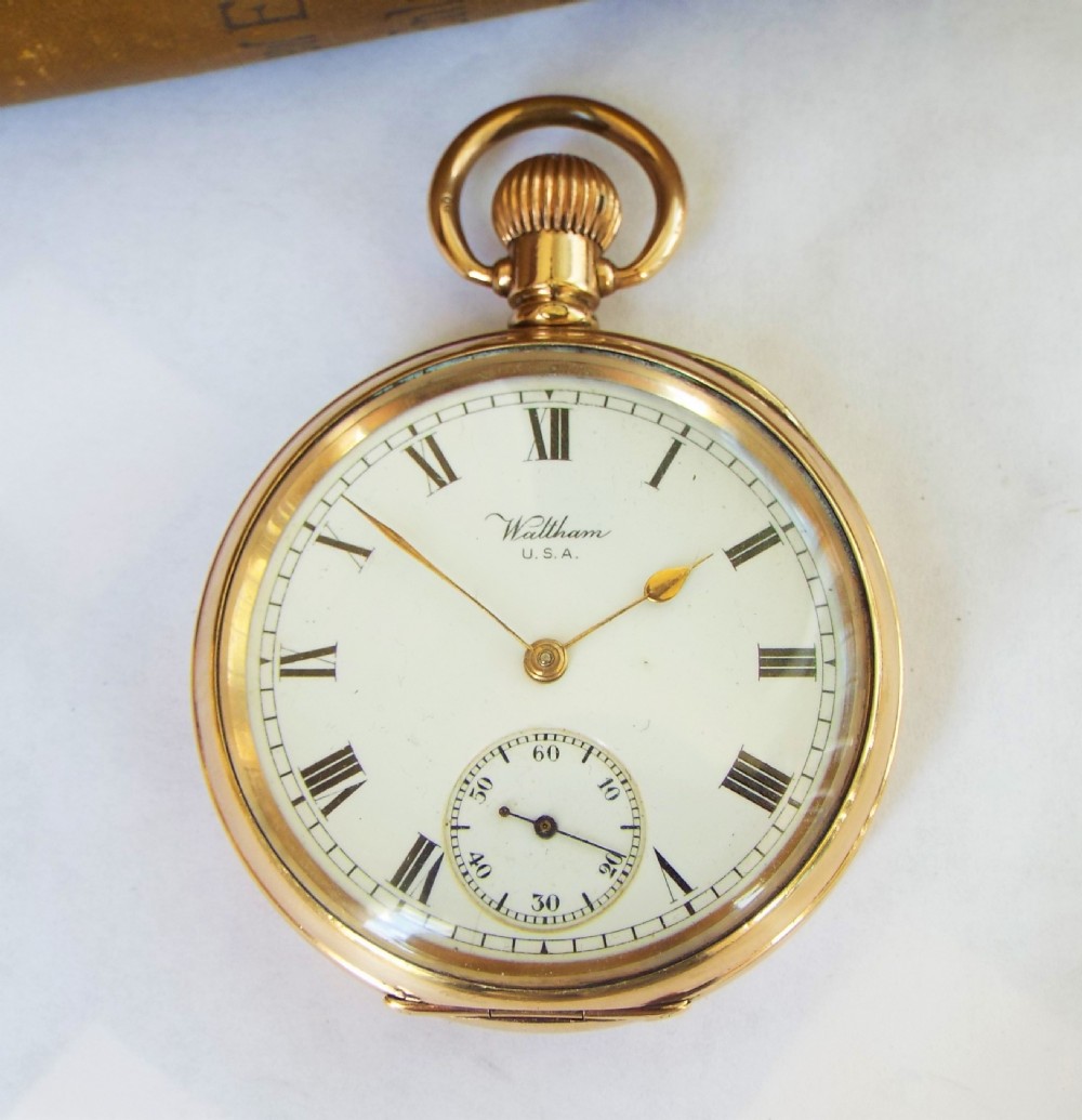 Antique railroad grade Waltham Vanguard pocket watch, 1907 View II