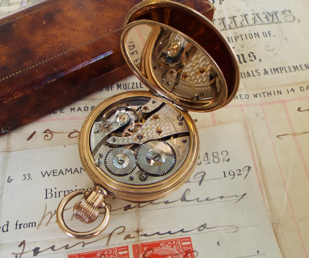 Antique railroad grade Waltham Vanguard pocket watch, 1907 View III