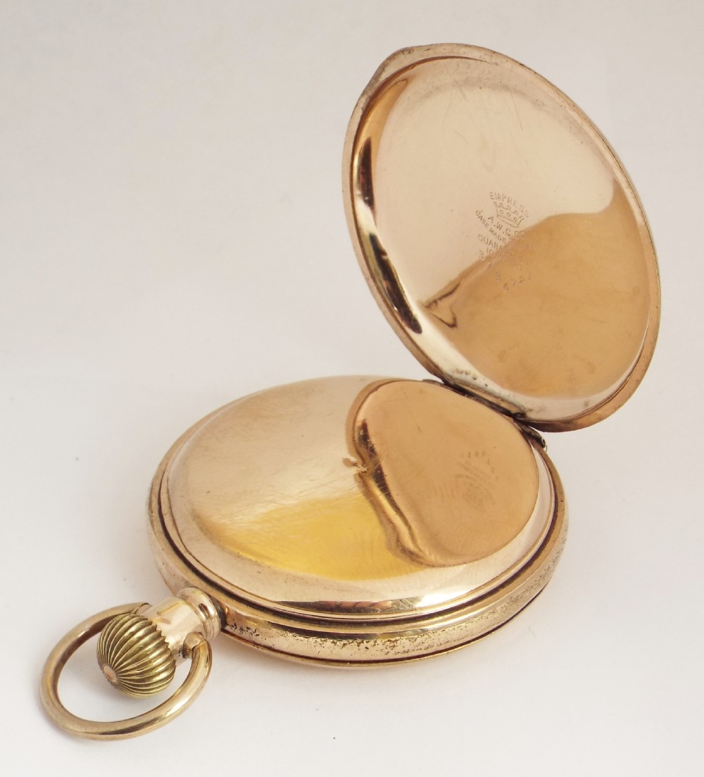 Antique 1912 Waltham Traveler full hunter pocket watch. View IV