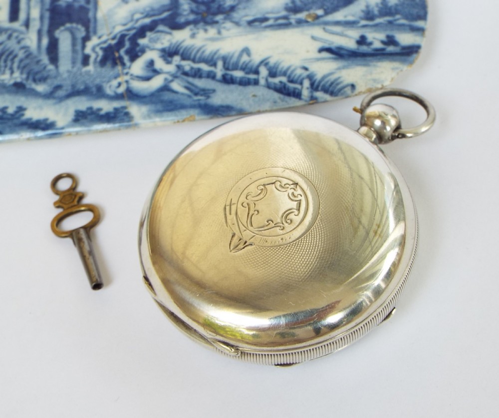 Antique silver Waltham Sterling pocket watch, 1897 View V
