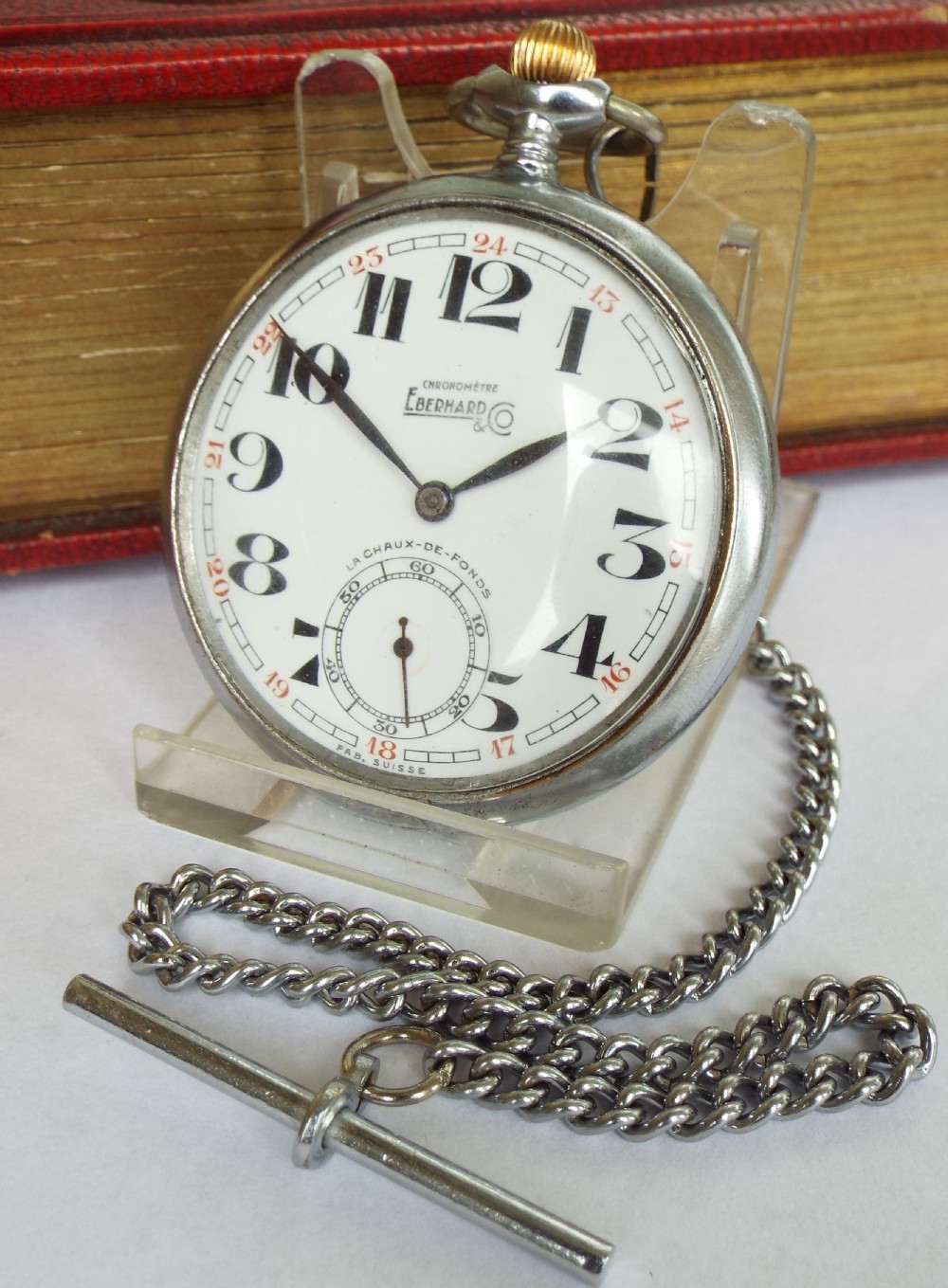 1930s Eberhard & Co chronomètre pocket watch