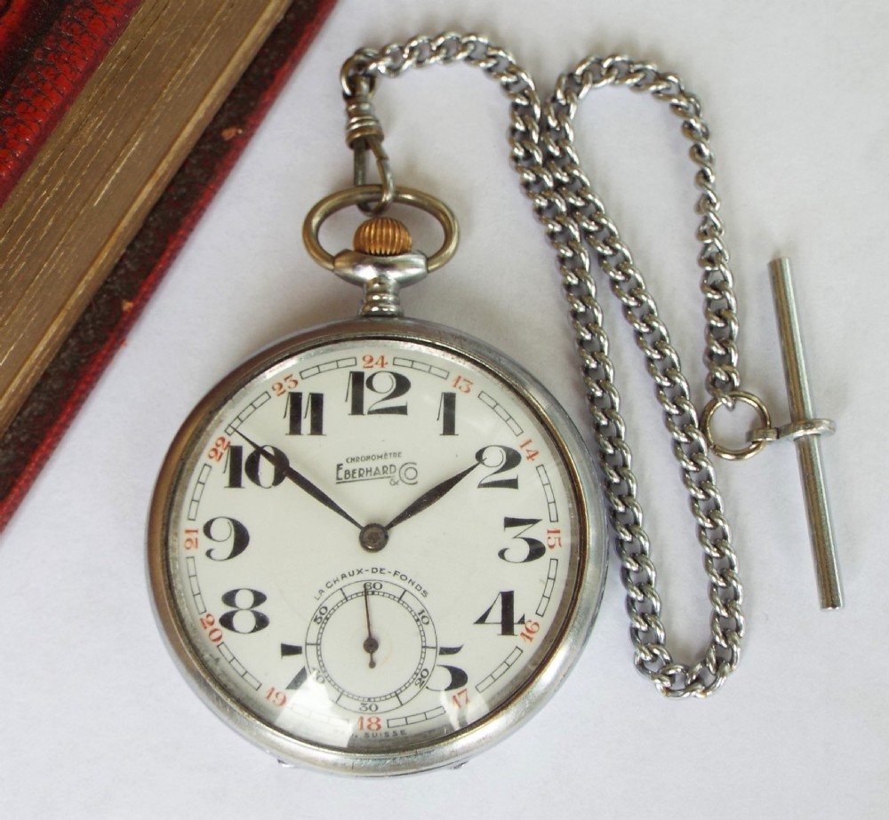 1930s Eberhard & Co chronomètre pocket watch View II