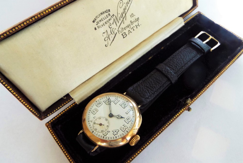 Gents 9 carat gold wrist watch, 1921 View VI