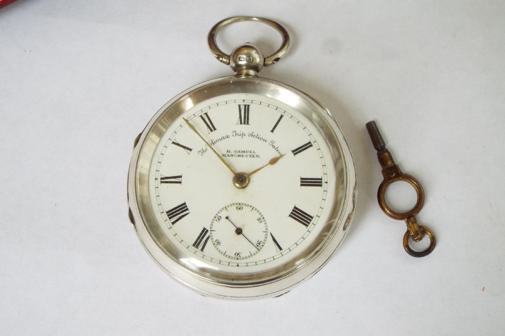 Antique silver pocket watch, military connection View II