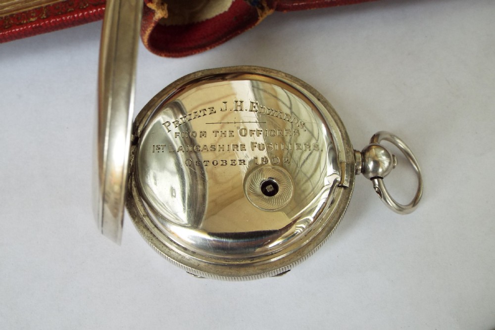 Antique silver pocket watch, military connection View IV