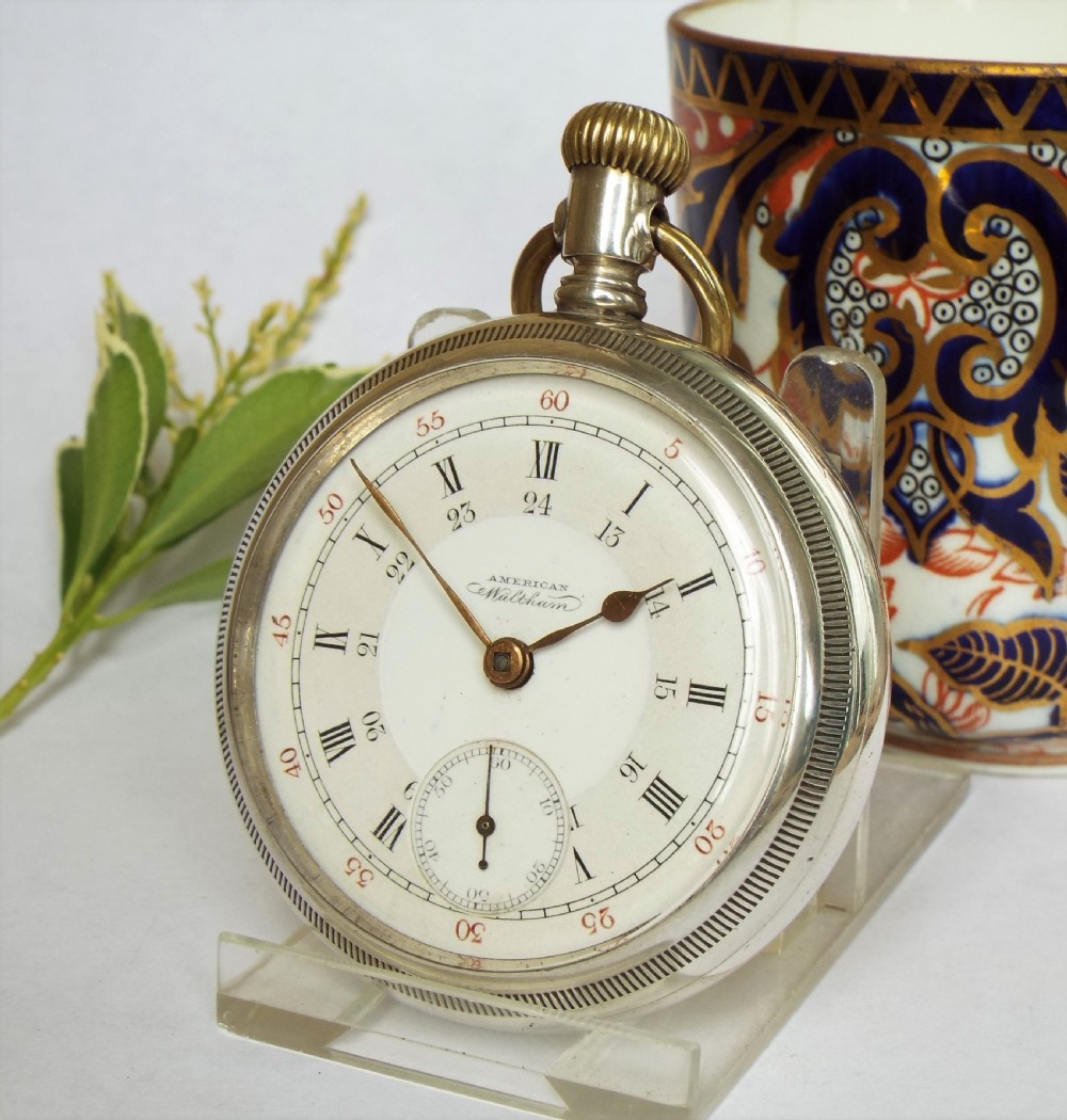Antique silver Waltham P S Bartlett pocket watch