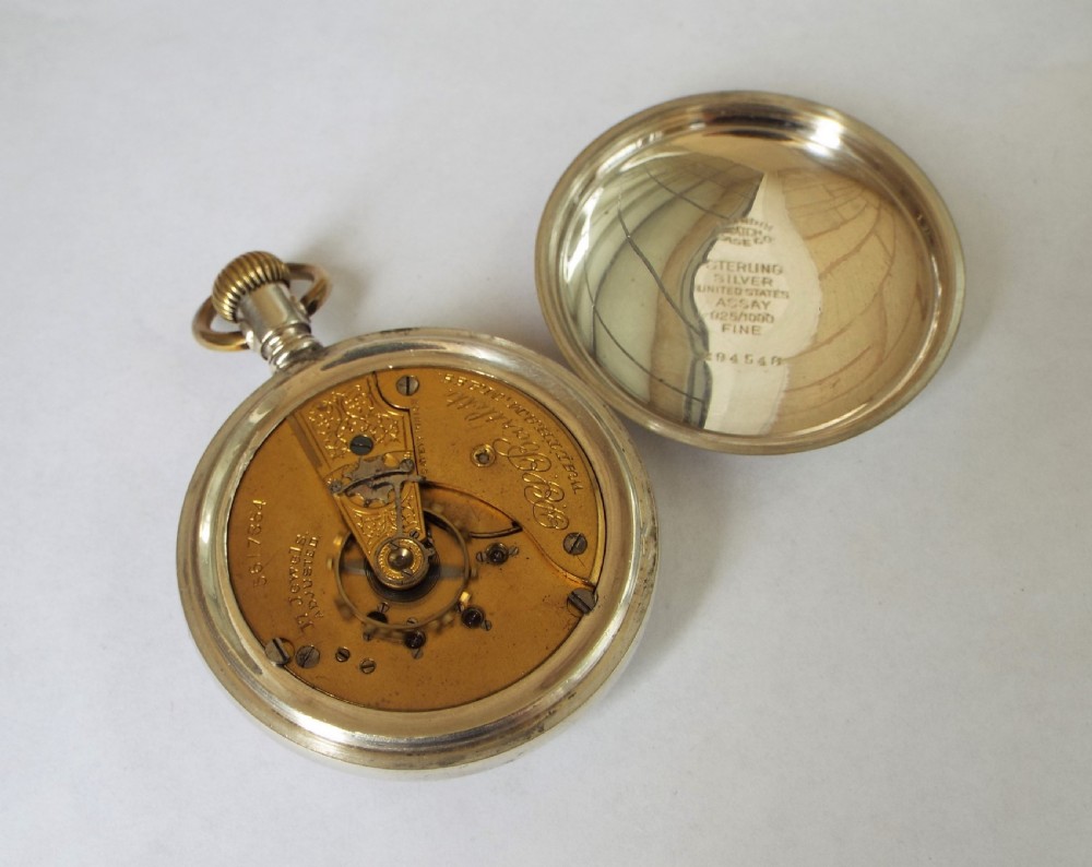 Antique silver Waltham P S Bartlett pocket watch View III