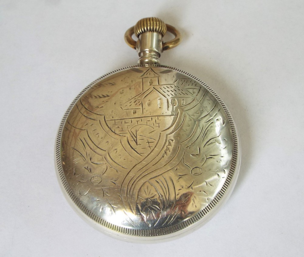 Antique silver Waltham P S Bartlett pocket watch View IV