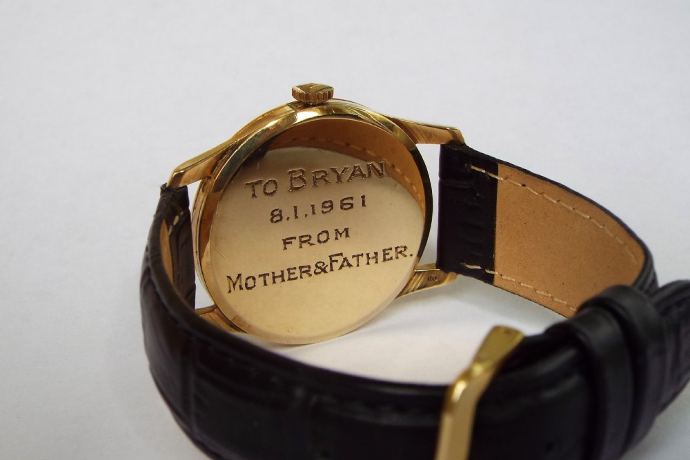 Gents 9ct gold Record wrist watch, 1960 View IV