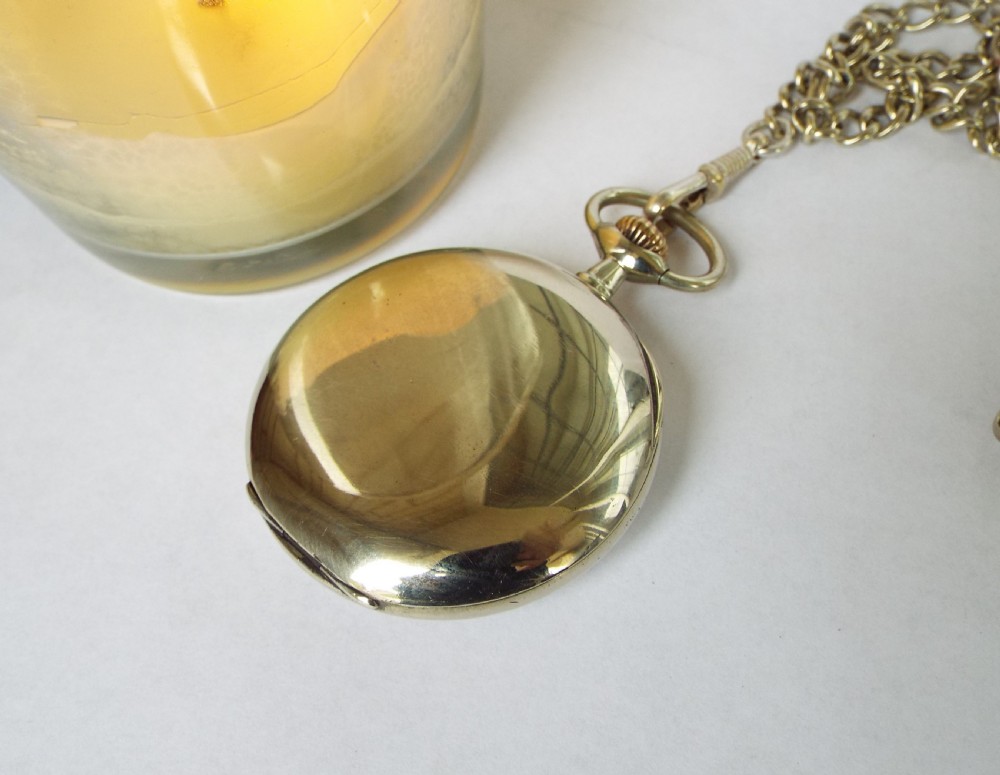 Antique Omega pocket watch and chain View III
