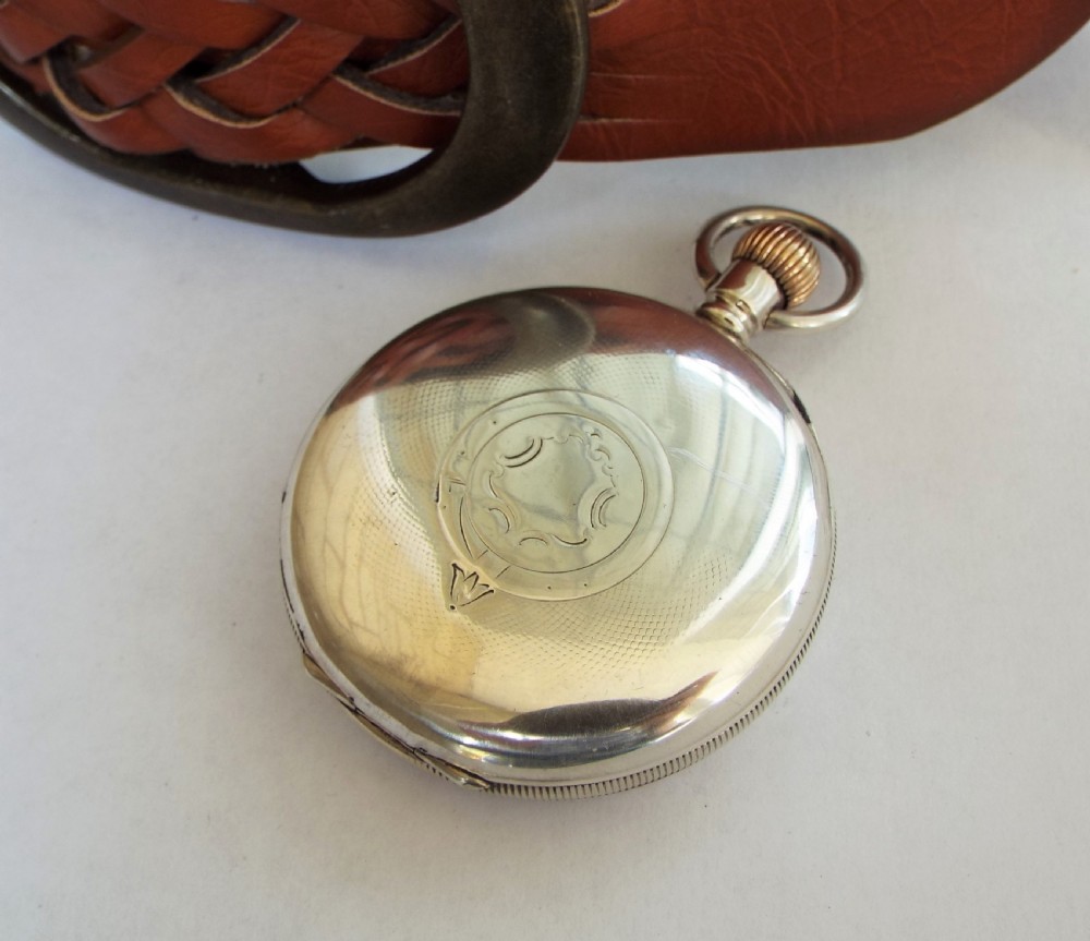 Antique silver pocket watch, Torquay View V