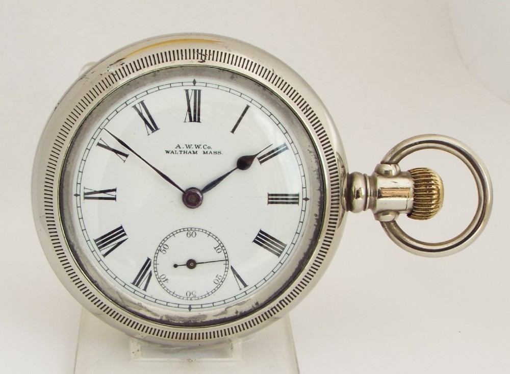 Large antique 1896 Waltham pocket watch.