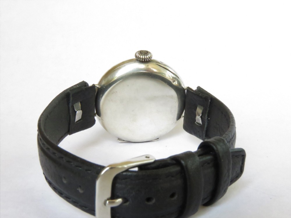 Gents antique silver trench watch, 1915 View IV