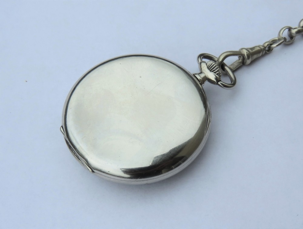 WW2 era Omega pocket watch with chain View IV