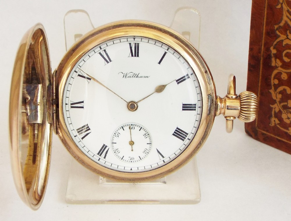 Antique 1911 Waltham Traveler full hunter pocket watch.