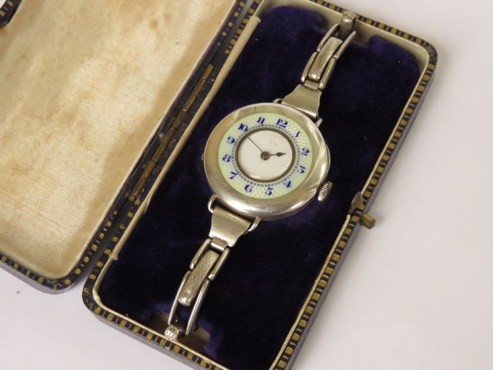 Antique silver ladies Cyma wrist watch