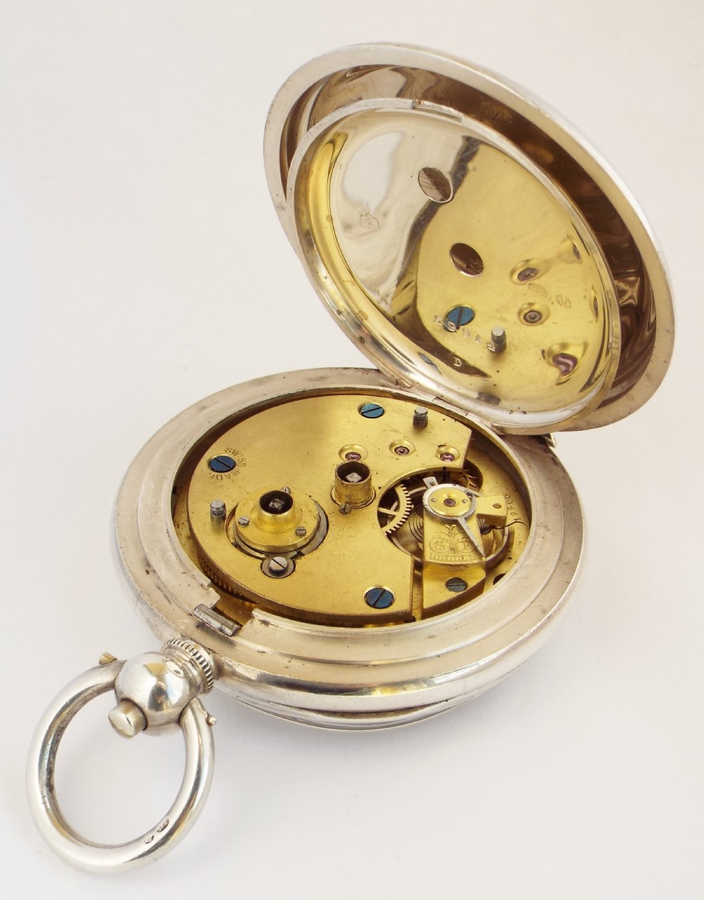 A 1920s silver pocket watch originally retailed by Harris Stone of Leeds. View IV