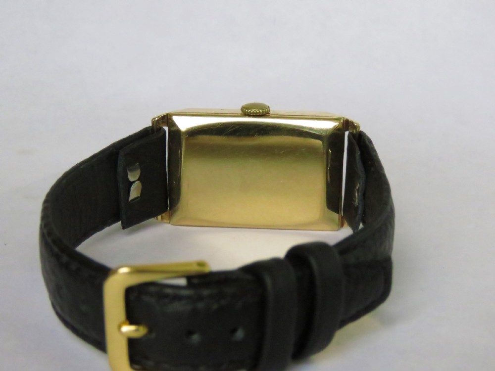 Gents 1934 9ct gold Rone Sixteen wrist watch View VI