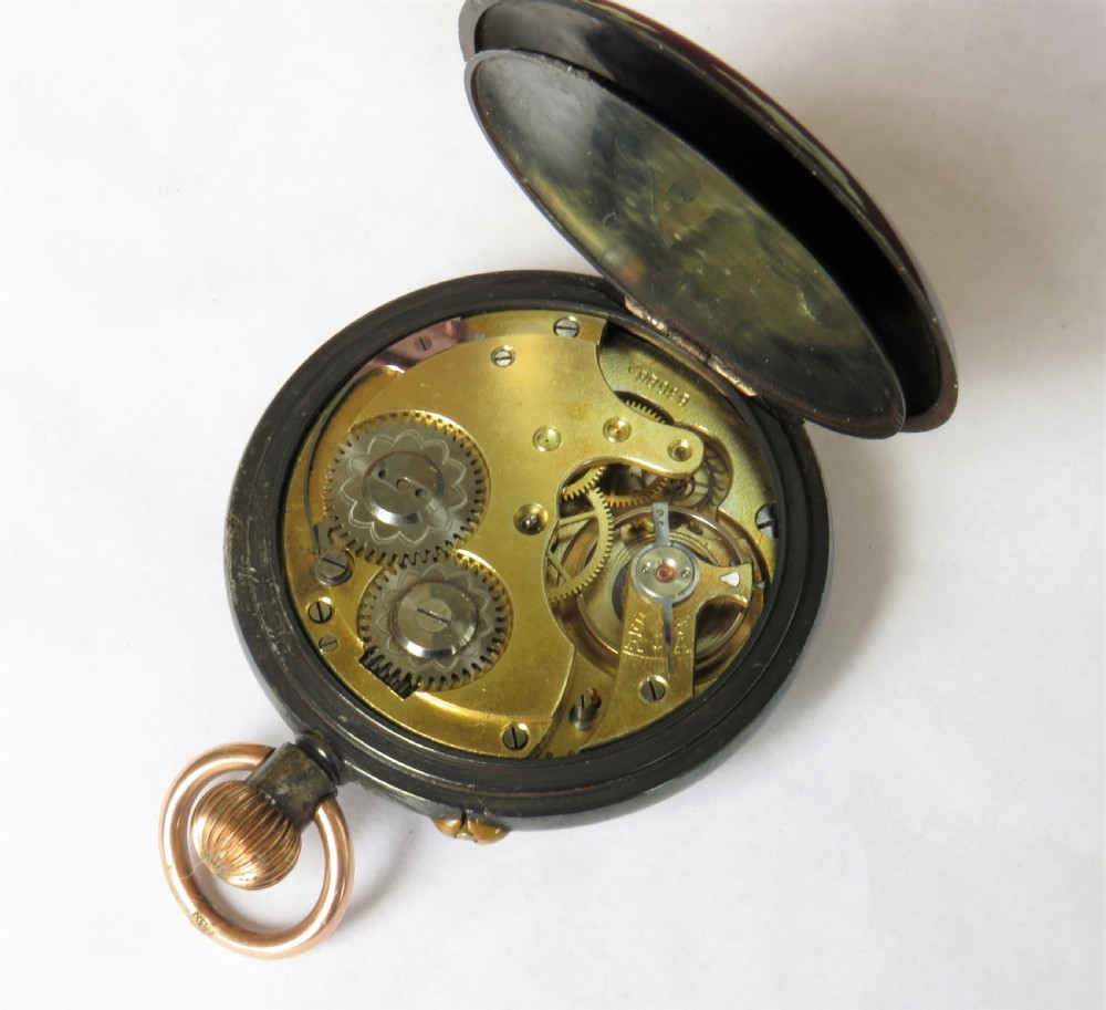 Antique gun metal pocket watch View III