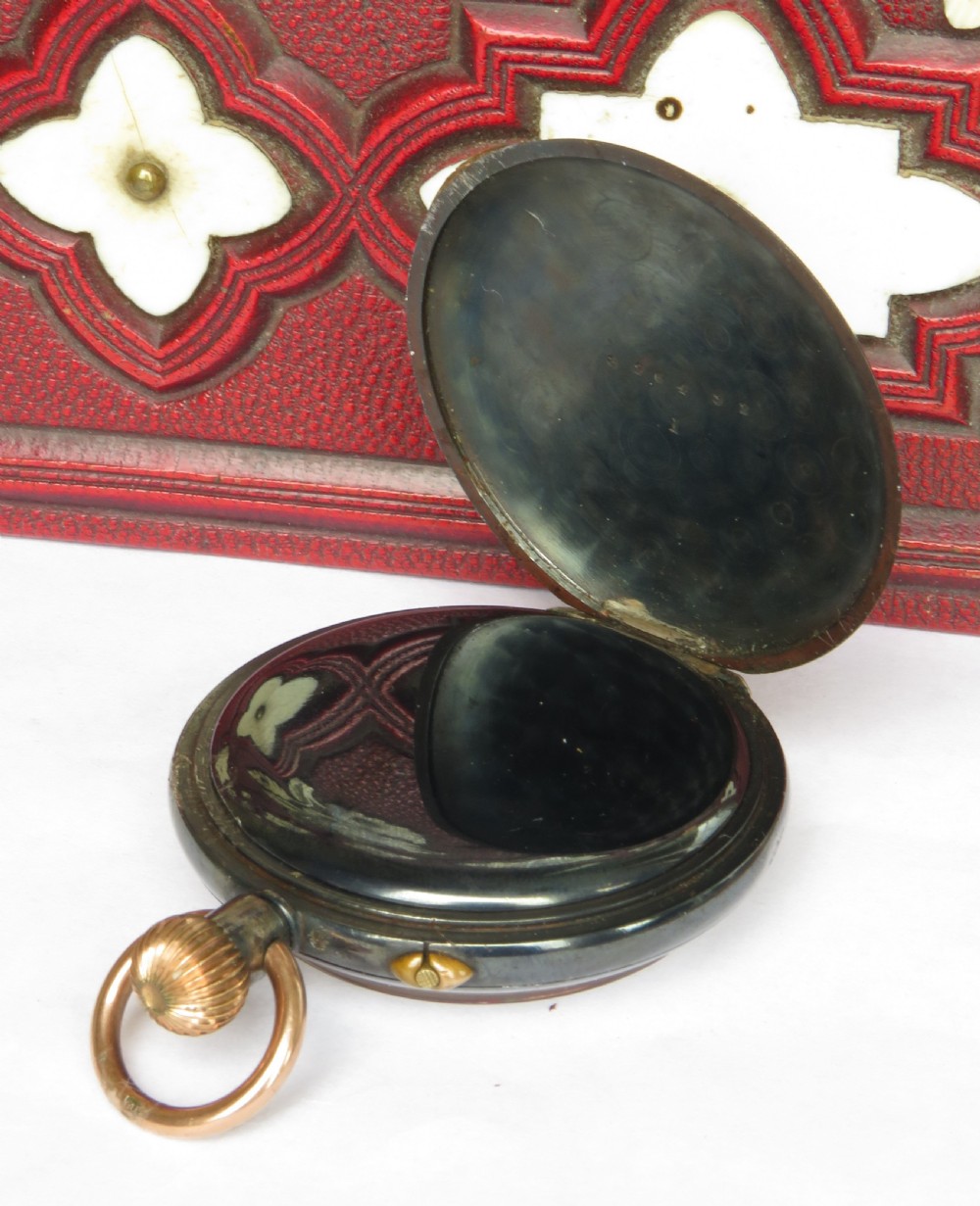 Antique gun metal pocket watch View IV