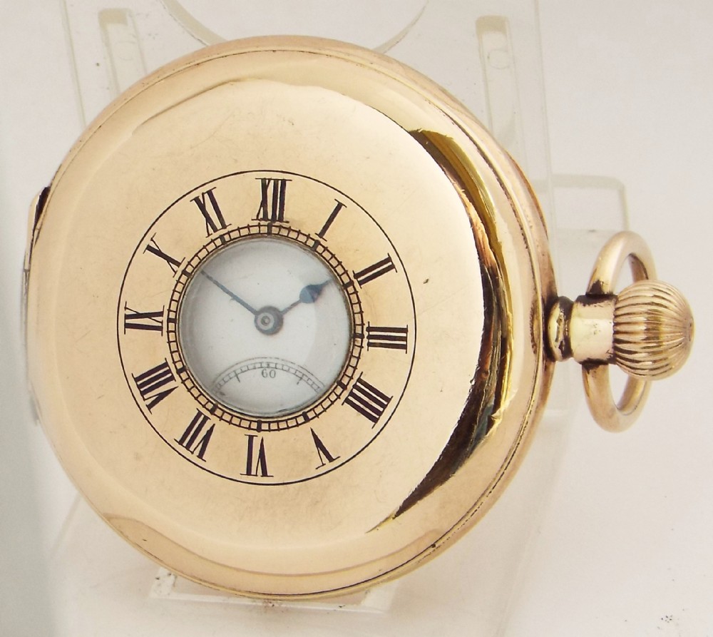 Antique 1903 Waltham half hunter pocket watch.
