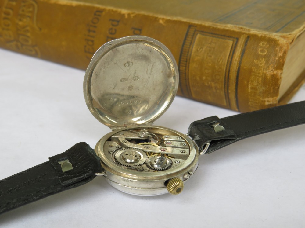 Gents 1916 silver wristwatch, Thomas Russell View IV