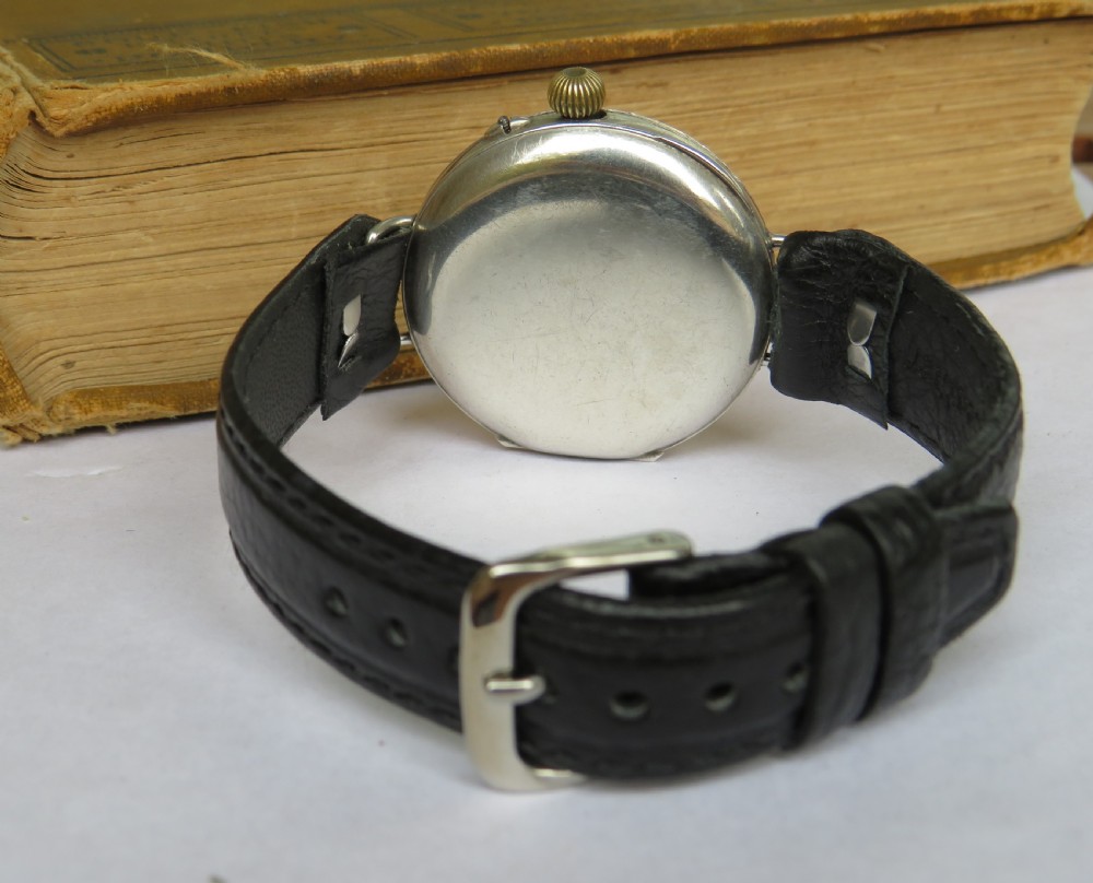 Gents 1916 silver wristwatch, Thomas Russell View V