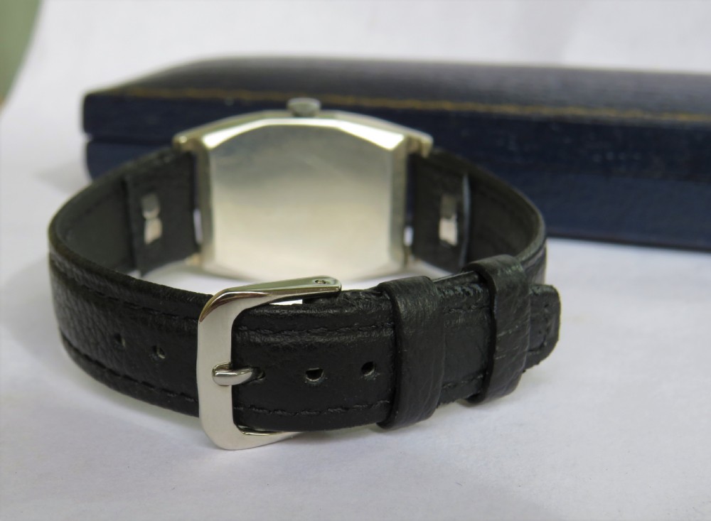 Gents silver wrist watch from J W Benson, 1937 View V
